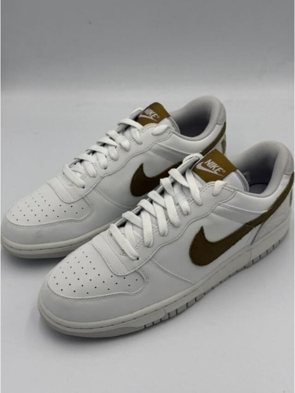 Nike Big Nike Low Lux White and Olive Sneakers Men's Size 11